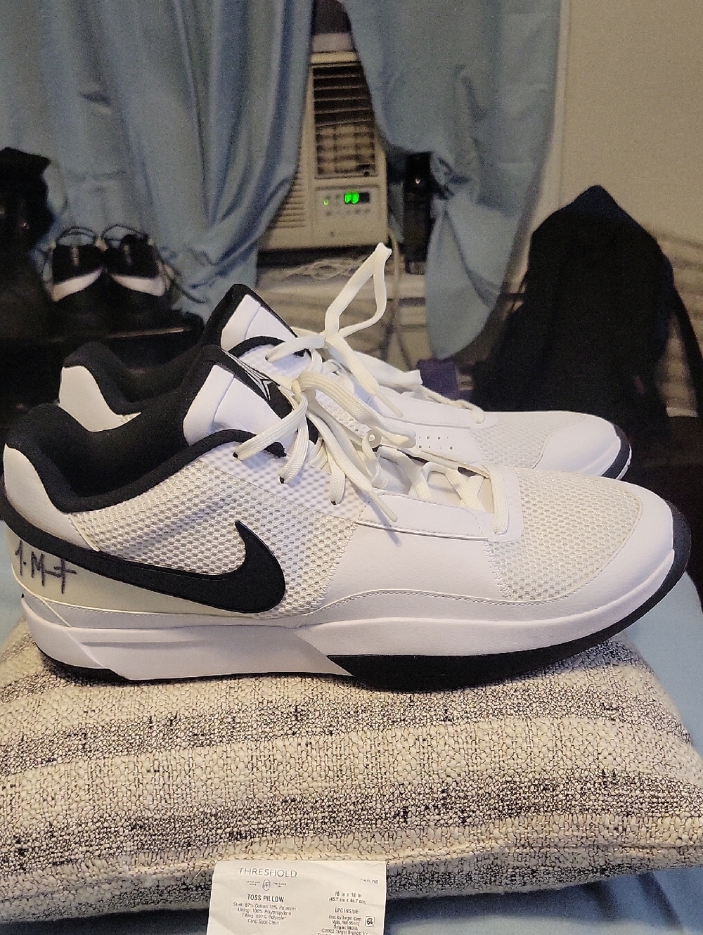 Nike Ja 1 TB Basketball Sneakers White Cream Black Morant FV1303-100 Men Size 16